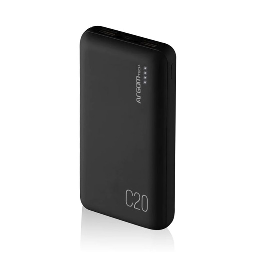 PowerBank Argom C20 20000mAh 2xUSB Negro